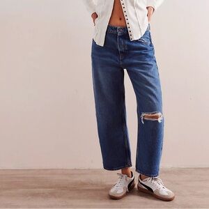 We The Free Blue Distressed Jeans